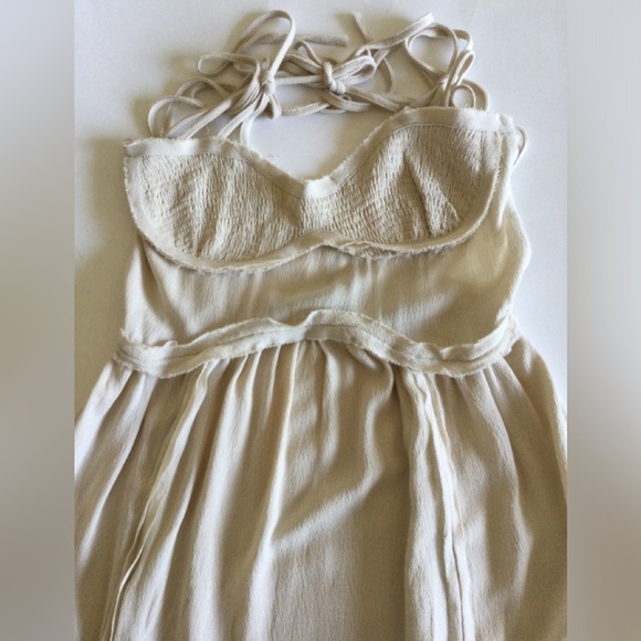 NEW Zara X Renewcell Ecru Corset Sundress Viscose Maxi Long Strappy Dress M - Picture 10 of 16